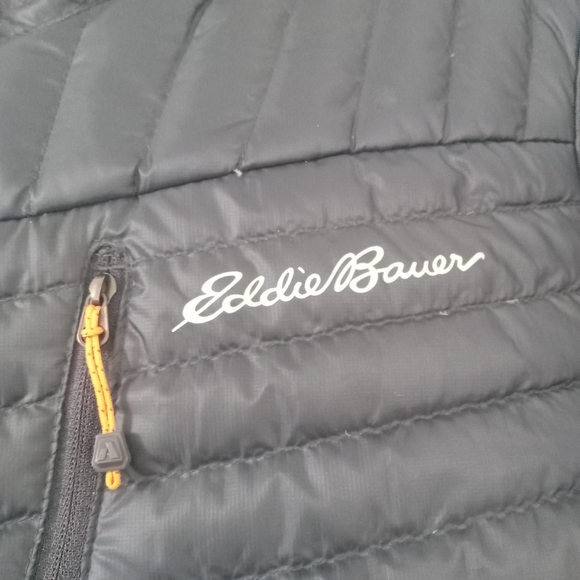 Eddie Bauer First Accent EB 800 DOWN Men's Medium Dark NAVY BLUE Puffer Jacket - Picture 5 of 10